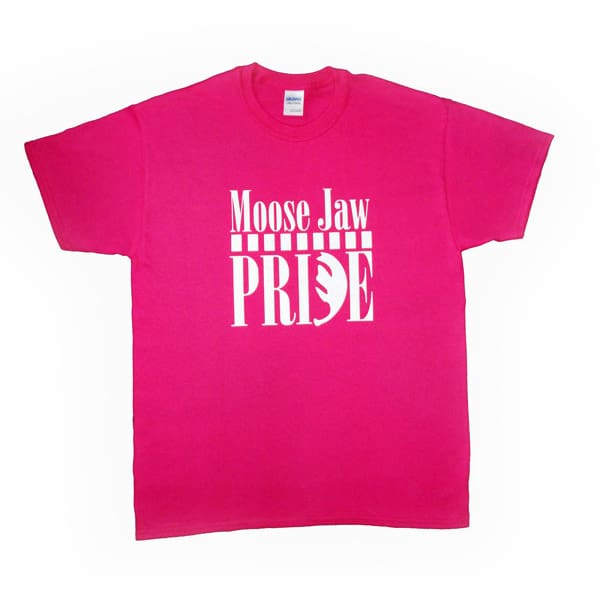 Pink Moose Jaw Pride 2014 tshirt Moose Jaw Pride
